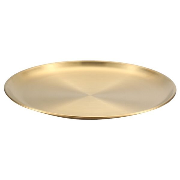 Stainless steel Korean barbecue round plate